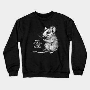 Funny Rat Smoking For Relax Crewneck Sweatshirt